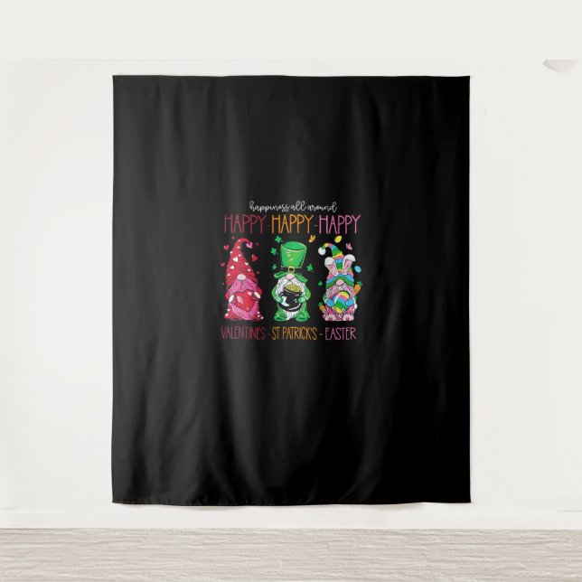Funny Happy Valentines St Patrick Easter Happy Hol Tapestry (Front)