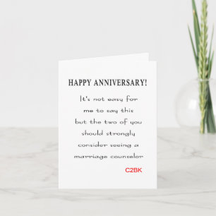 funny happy wedding anniversary wish card