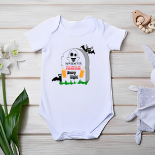 Funny Haunts Mama every night cute bats & bottles Baby Bodysuit