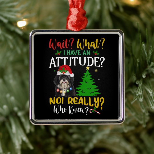 Funny Havanese Dog Metal Tree Decoration (Tree)