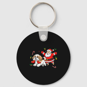 Funny Havanese Santa Claus Boots Christmas Womens  Key Ring