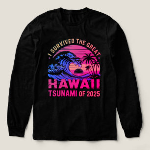 Funny Hawaiian Vacation I Survived Hawaii Tsunami Tri-Blend Shirt