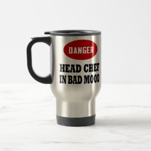 Funny Head Chef Travel Mug