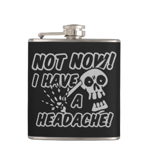 Funny Headache Skull flask