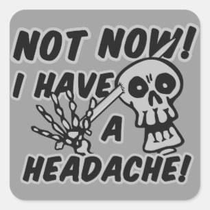 Funny Headache Skull stickers
