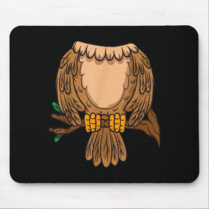 Funny Headless Owl Halloween Night Bird Costume Ea Mouse Pad
