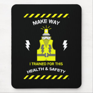 Funny Health And Safety NEBOSH Officer Latte Mouse Pad