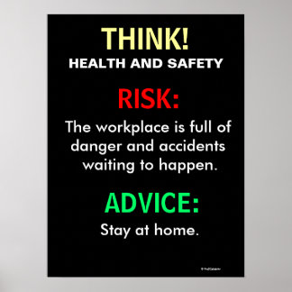 Funny Health and Safety Office Sign and Poster
