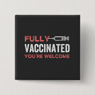 funny, health, pandemic, pro vaccine, science, qua 15 cm square badge
