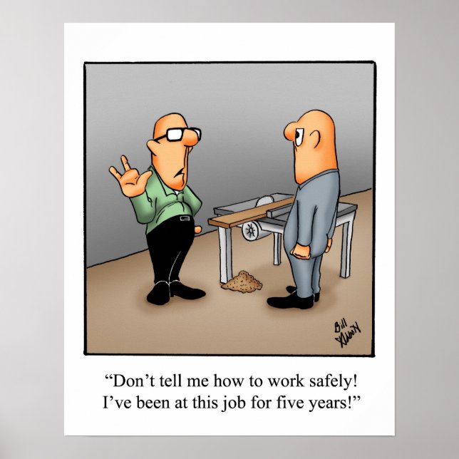 Funny Health Safety Humour Poster (Front)