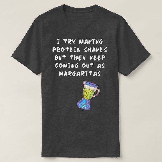 Funny healthy margarita graphic design  T-Shirt (Design Front)