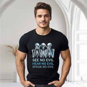 Funny Hear Speak See No Evil Halloween T-Shirt