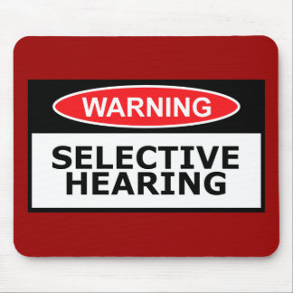 Funny hearing mouse pad