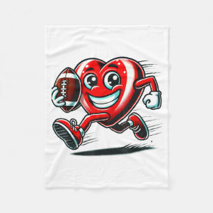 Funny Heart American Football Valentine Srts Women Fleece Blanket