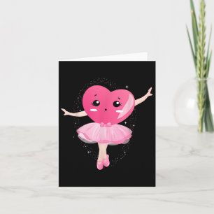 Funny Heart Ballet Dancing Happy Valentines Day Ba Card