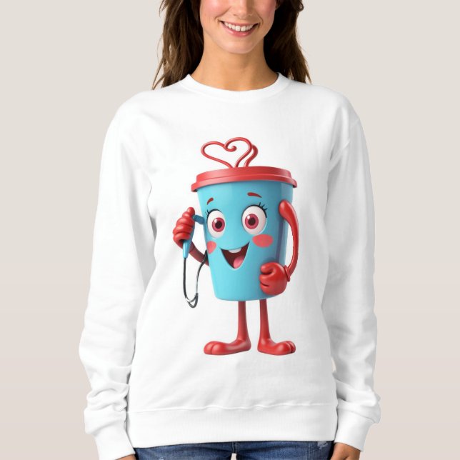 Funny Heart Coffee Sweatshirt (Front)