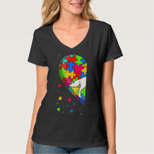 Funny Heart Equestrian Autism Awareness Support Lo T-Shirt