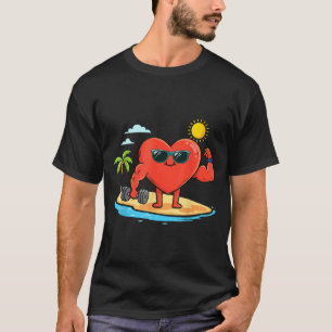 Funny Heart Fitness Gym Workout Weightlifting T-Shirt