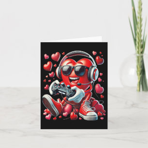 Funny Heart Gaming Valentines Day Men Women Boys G Card
