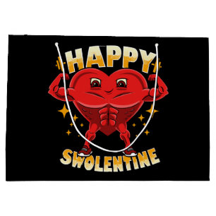 Funny Heart Gym Workout Valentine Gift Large Gift Bag