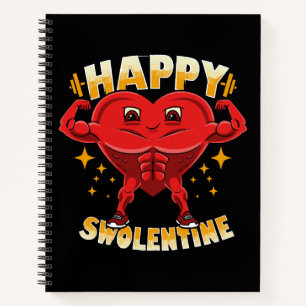 Funny Heart Gym Workout Valentine Gift Notebook
