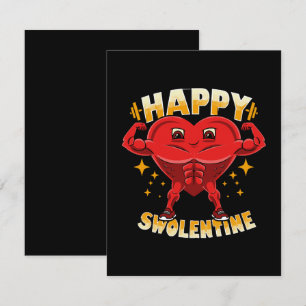 Funny Heart Gym Workout Valentine Gift RSVP Card