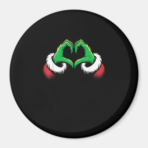 Funny Heart Hands Christmas Magnet