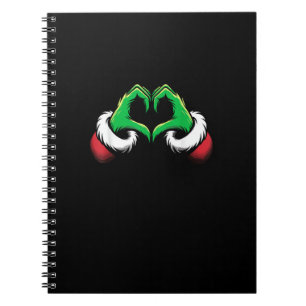 Funny Heart Hands Christmas Minimal Festive Style Notebook