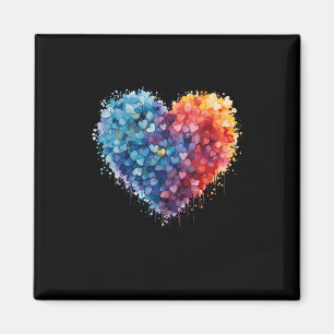 Funny Heart Love Graphic Valentine Men Women Kid O Magnet