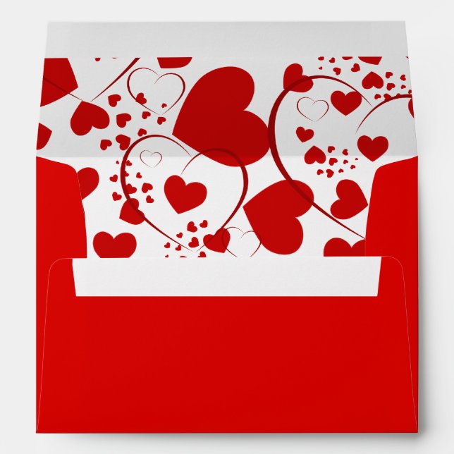 Funny Heart Pattern V + your background colour Envelopes (Back (Bottom))