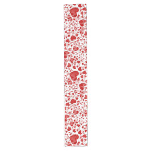 Funny Heart Pattern VII - red white + your idea Long Table Runner