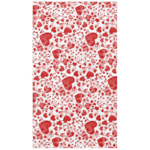 Funny Heart Pattern VII - red white + your idea Tablecloth