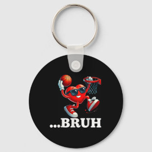 Funny Heart Playing Sketll Valentines Day Mens Boy Key Ring