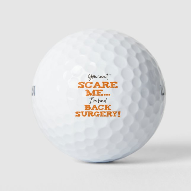 Funny Heart Surgery Recovery ‘Scare’ Golf Balls (Front)