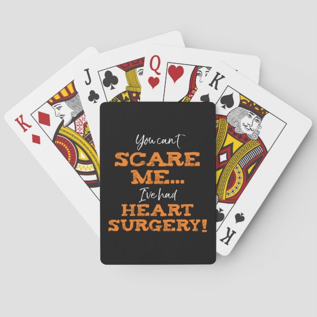 Funny Heart Surgery Recovery ‘Scare’ Playing Cards (Back)
