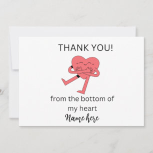 Funny Heart Thank you Card, Wedding Thanks Card