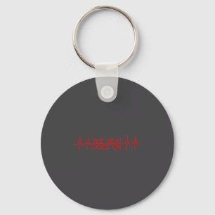 Funny Heart Transplant Art Men Women Heart Attack Key Ring