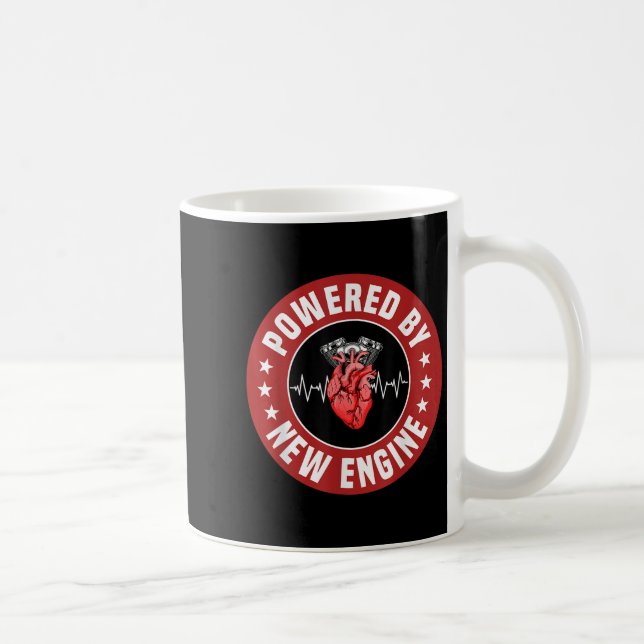Funny Heart Transplant Survivor Quote Living Heart Coffee Mug (Right)