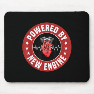 Funny Heart Transplant Survivor Quote Living Heart Mouse Pad