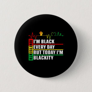 Funny Heartbeat Blackity Black Juneteenth Pride Me 6 Cm Round Badge