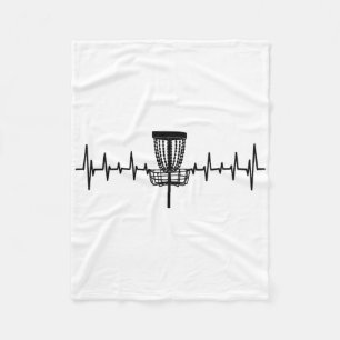 Funny Heartbeat Disc Golf Sket Love Of The Sport  Fleece Blanket