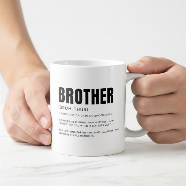 Funny Heartfelt Brother Definition Coffee Mug (Creator Uploaded)