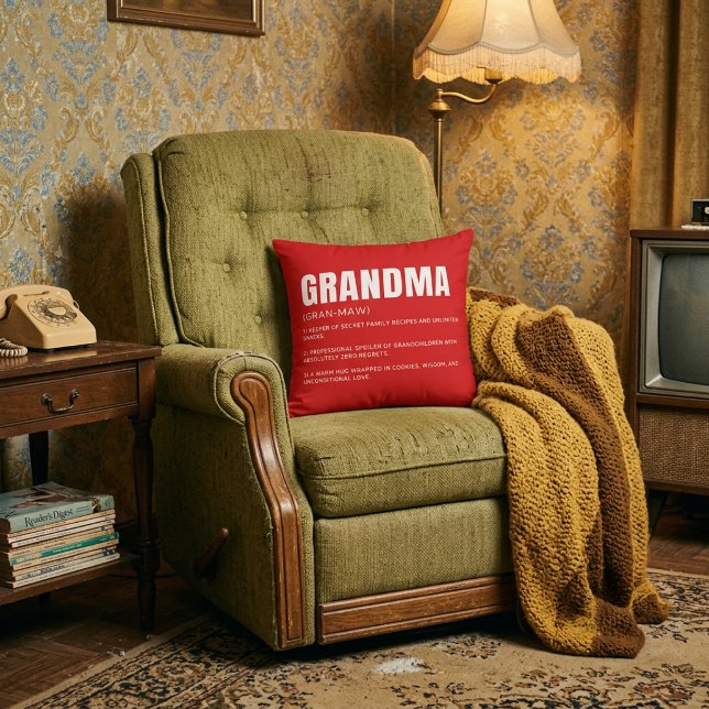 Funny Heartfelt Grandma Definition  Cushion (Creator Uploaded)