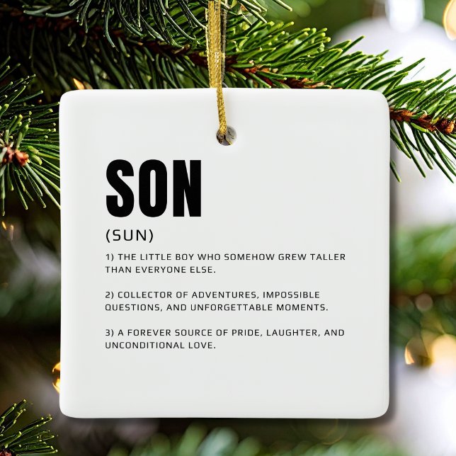 Funny Heartfelt Son Definition Ceramic Ornament (Creator Uploaded)