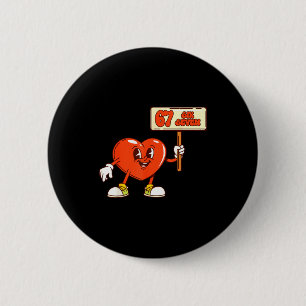 Funny Hearts 67 Valentine Six Seven Meme Gen Alpha 6 Cm Round Badge
