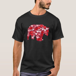Funny Hearts Panda Bear Lover Cute Animals Valenti T-Shirt