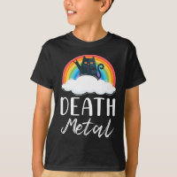 Funny Heavy Death Metal Cat Rainbow Rock Music