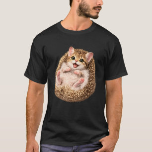 Funny Hedgehog Cat Cute Animal Meme Lover T-Shirt