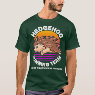 Funny Hedgehog Hamster Running Team Shirt Kids