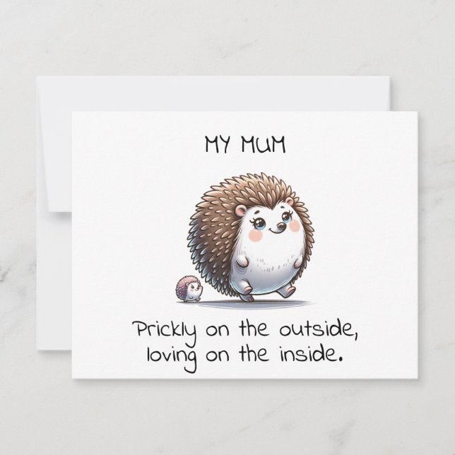 Funny Hedgehog Pun Mother's Day Gift (Front)